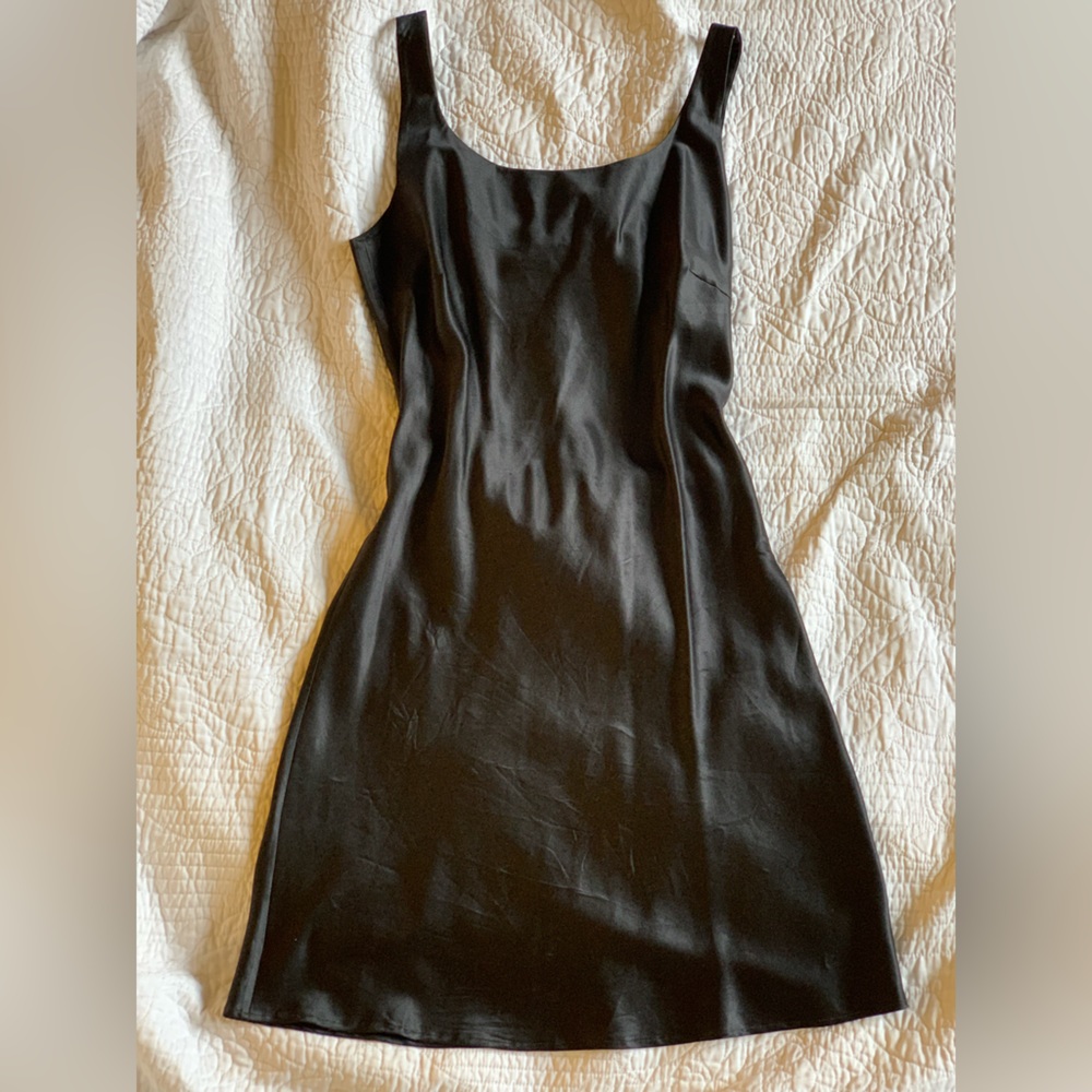 Little black silk dress.